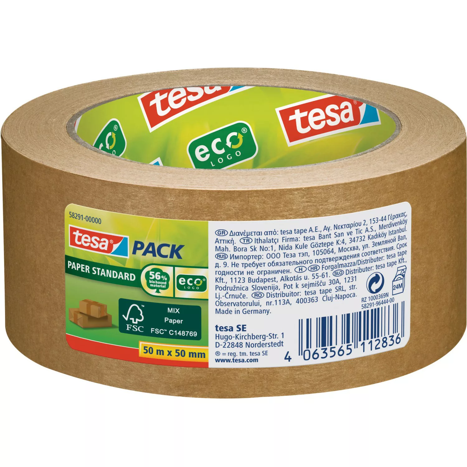 Tesa Pack Papier Standard Packband 50 m x 50 mm günstig online kaufen