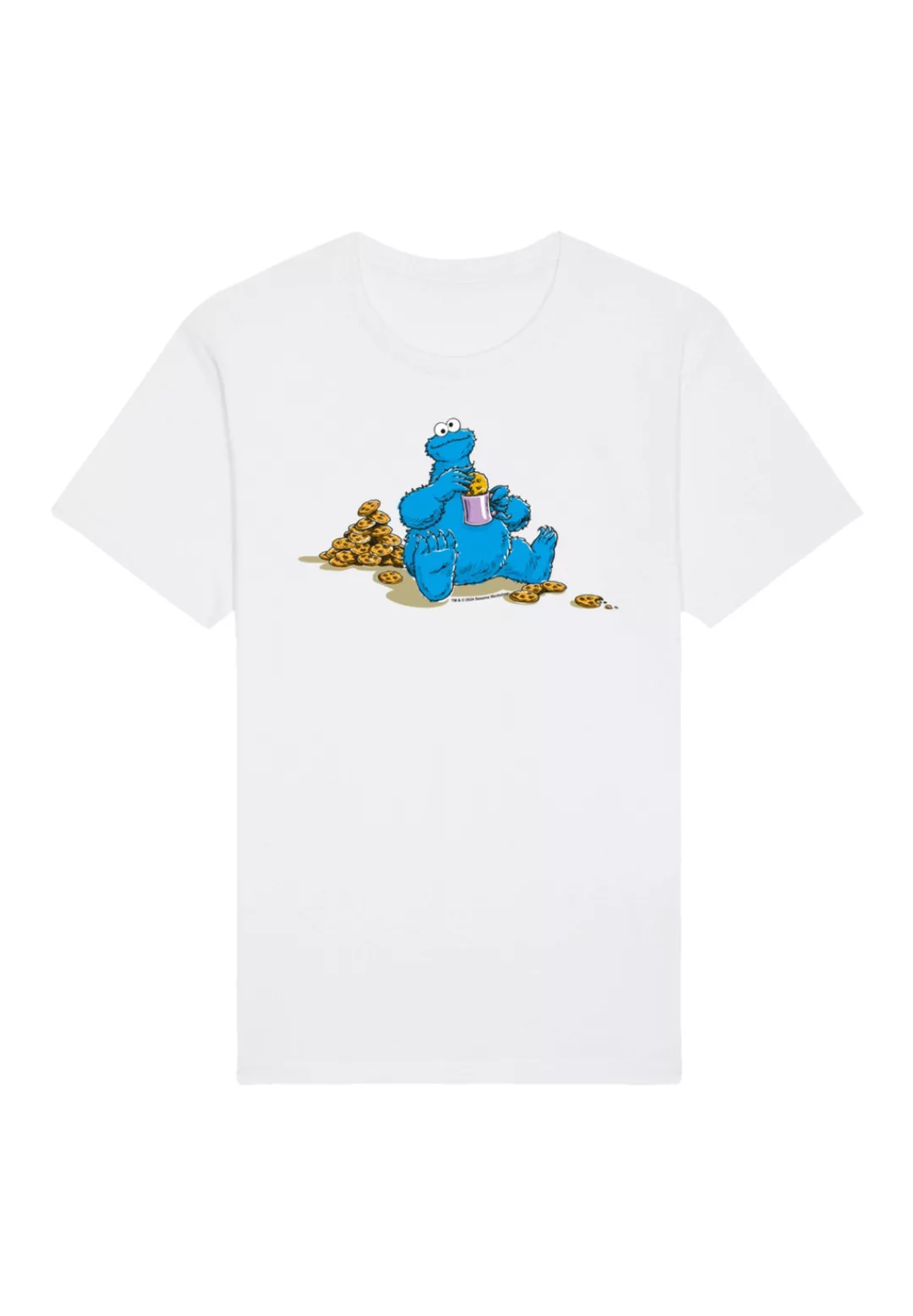 F4NT4STIC T-Shirt "Sesamstraße Cookie Monster Coockietime", Premium Qualitä günstig online kaufen