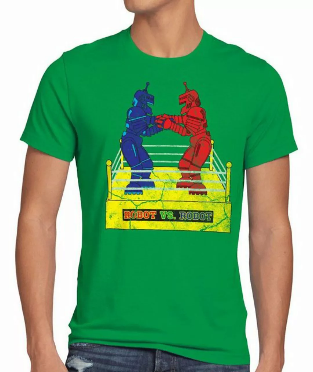 style3 Print-Shirt Herren T-Shirt Roboter big bang sheldon boxen Robot rock günstig online kaufen