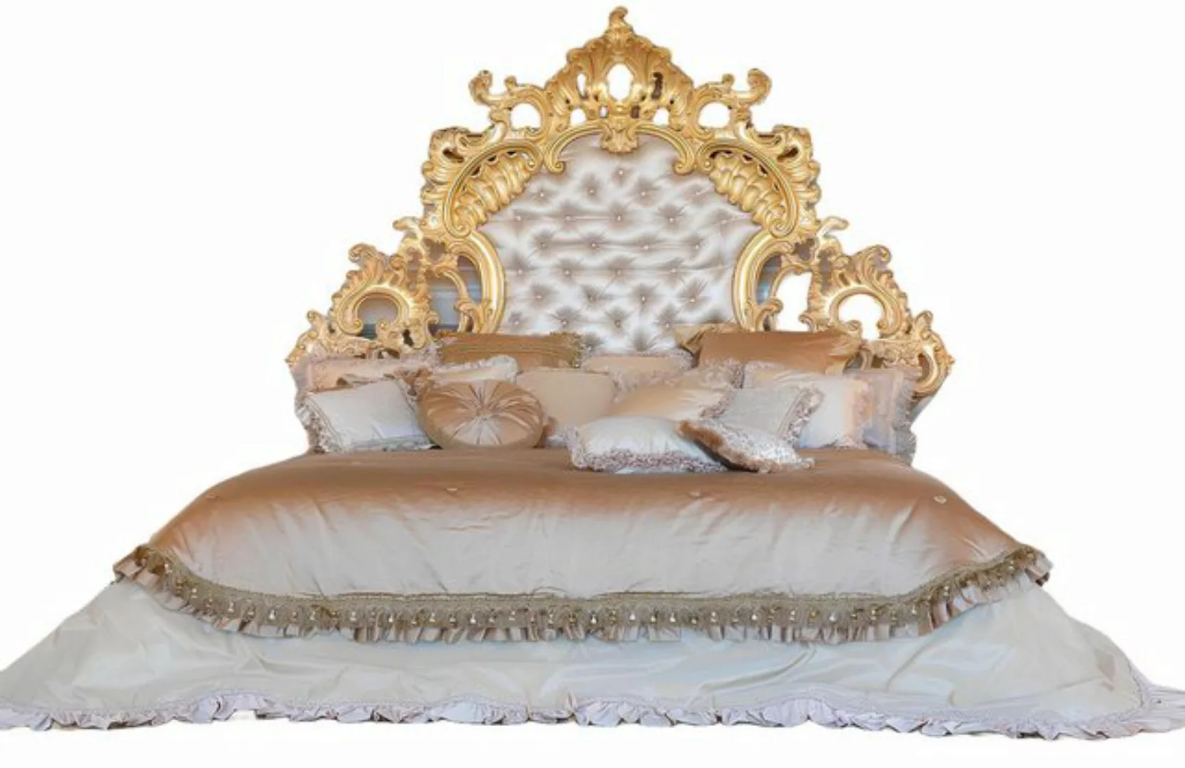 Xlmoebel Bett Bett Chesterfield Italienische Möbel Barock Rokoko Gold (Bett günstig online kaufen