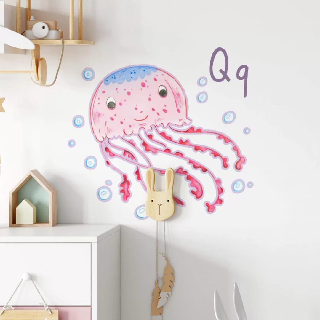 Wall-Art Wandtattoo "Qualle Unterwasserwelt Q", (1 St.), selbstklebend, ent günstig online kaufen