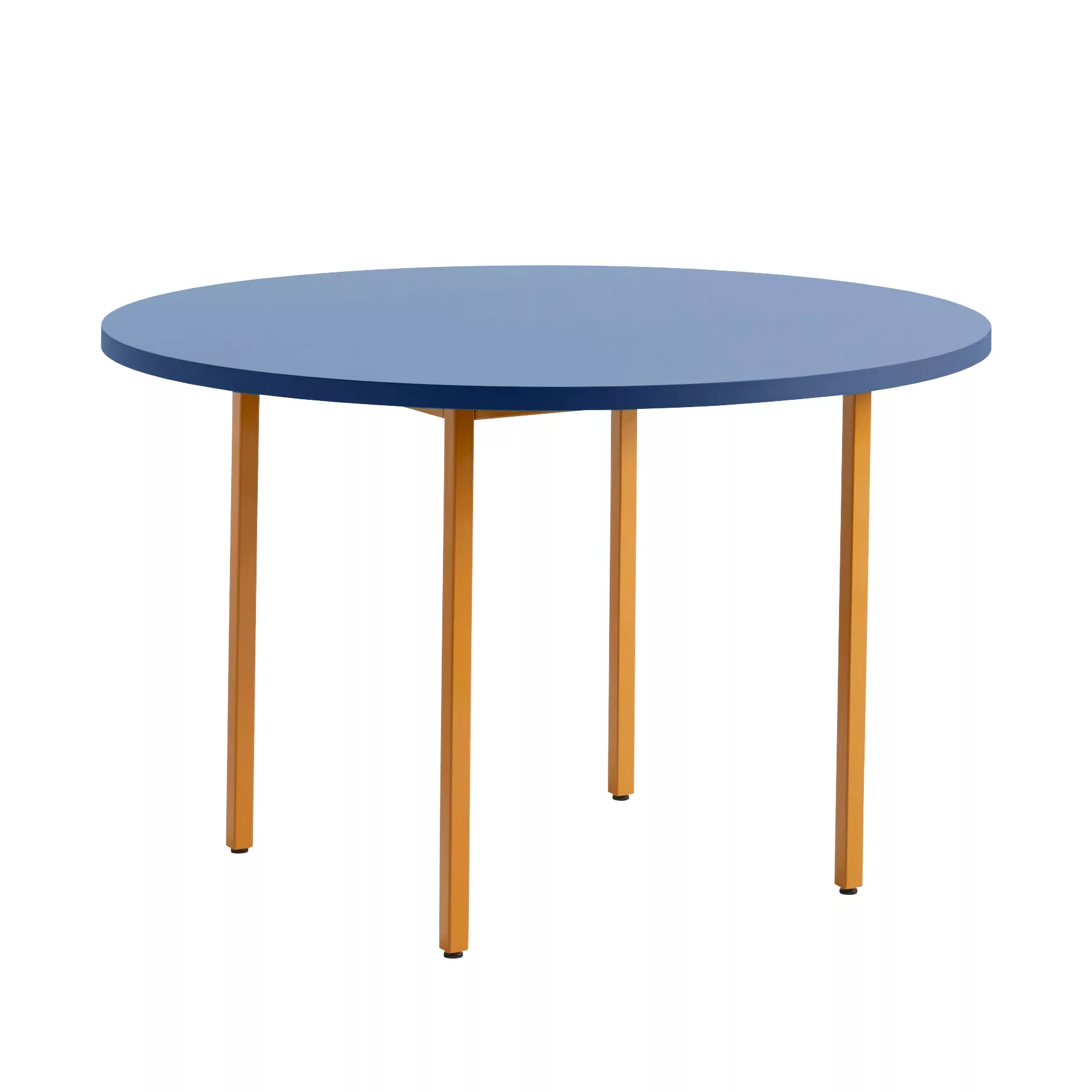 HAY - Two-Colour Esstisch Gestell Ocker Ø120cm - blau, ocker/Tischplatte Va günstig online kaufen
