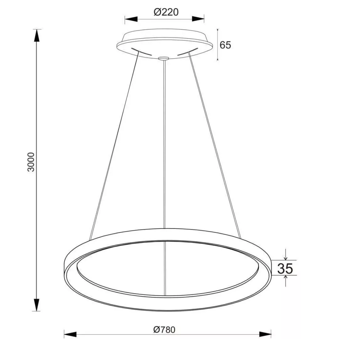 LED Pendelleuchte Merope 800 in Schwarz 60W 4900lm günstig online kaufen