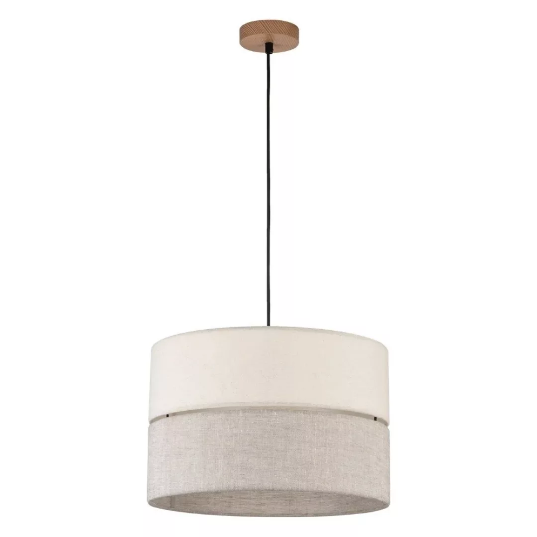 famlights | Pendelleuchte Amal in Beige E27 1-flammig 380mm günstig online kaufen