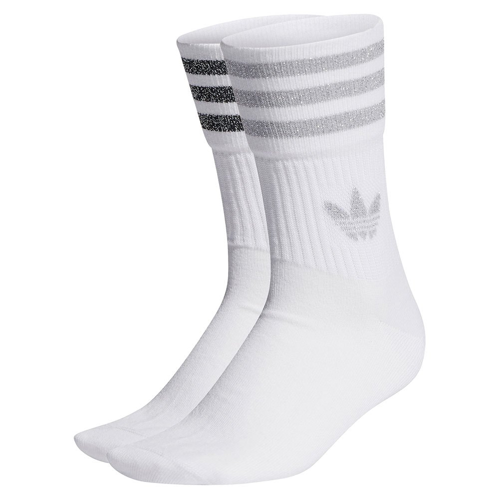 Adidas Originals Mid Cut Glitter Socken EU 34-36 White / Grey Two / Black günstig online kaufen