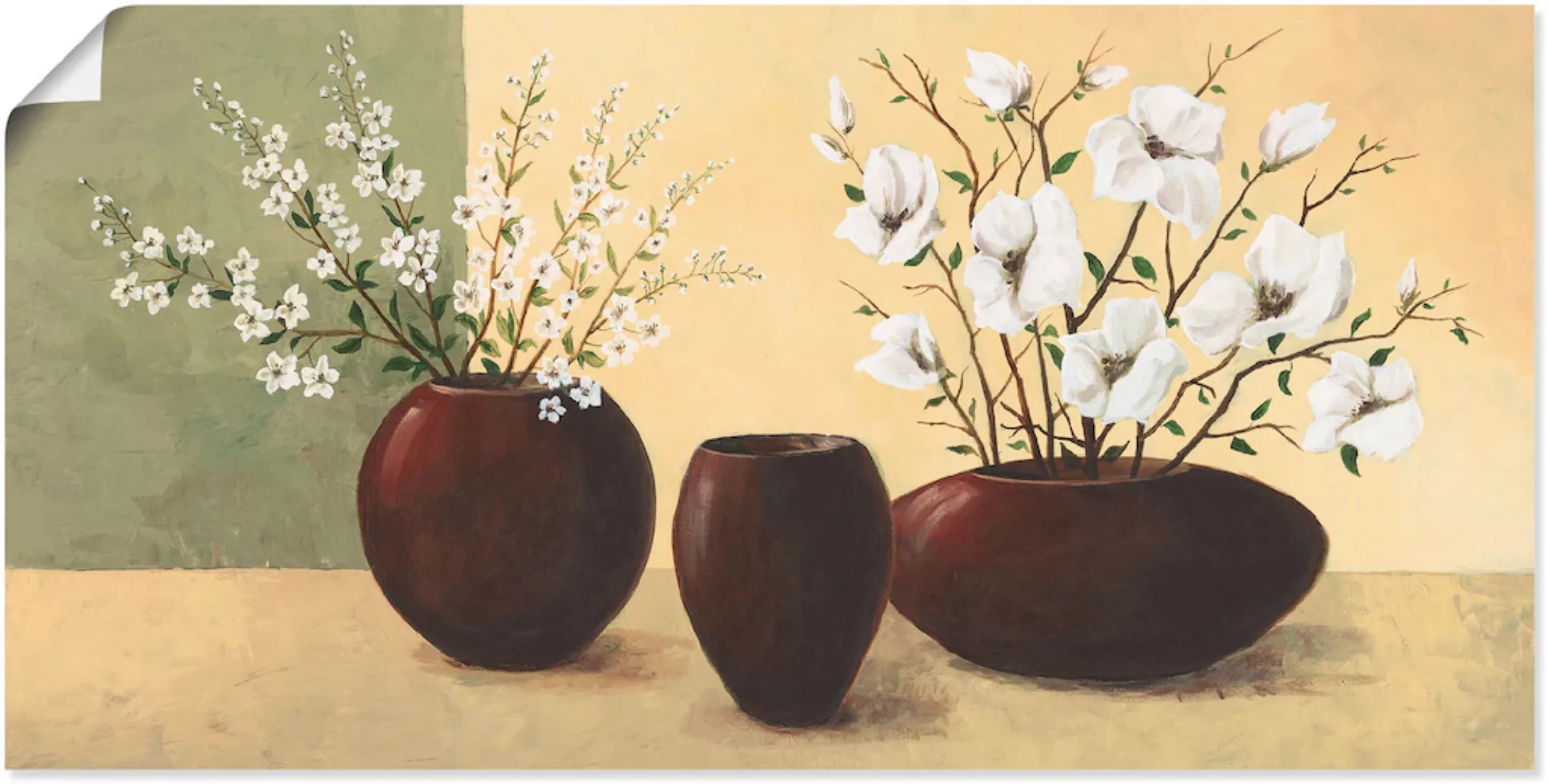 Artland Wandbild "Magnolien", Vasen & Töpfe, (1 St.) günstig online kaufen