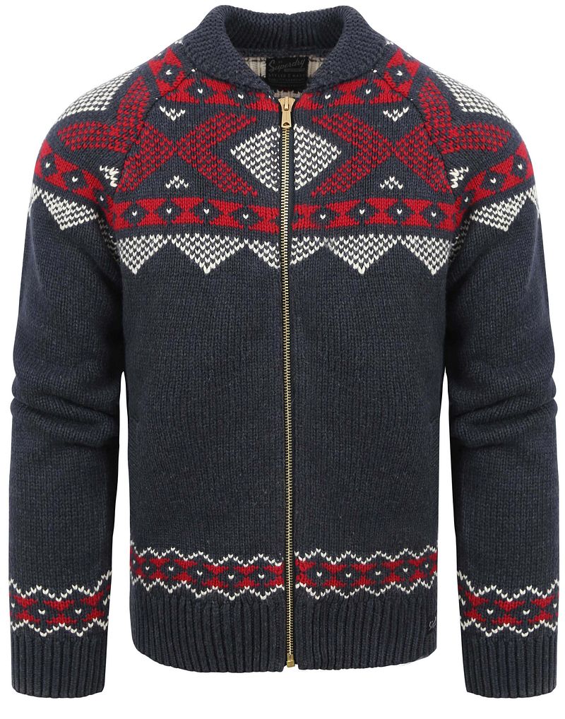 Superdry Strickjacke Dunkelblau - Größe M günstig online kaufen