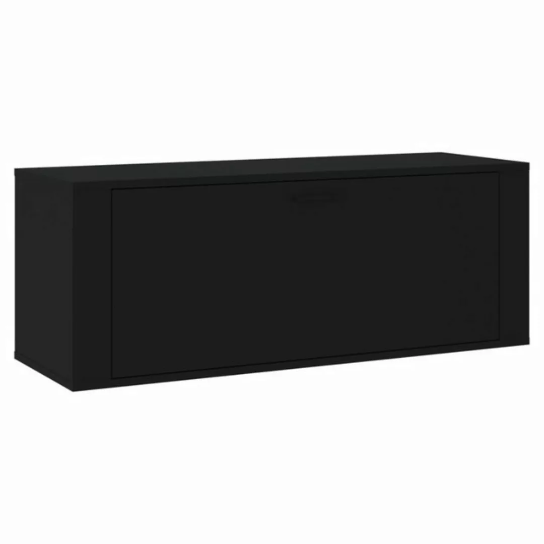 vidaXL Schuhschrank Wand-Schuhschrank Schwarz 100x35x38 cm Spanplatte günstig online kaufen