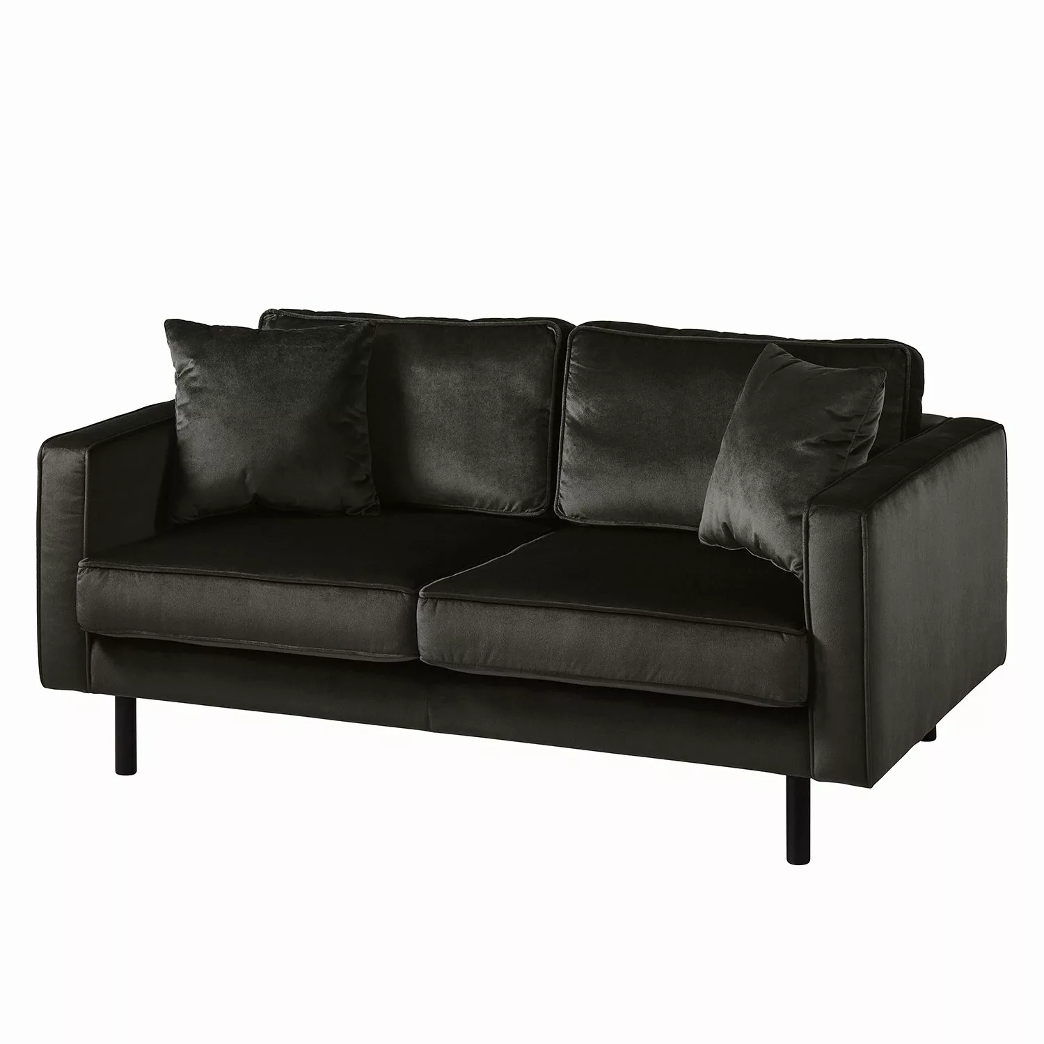 home24 Eva Padberg Collection Sofa Edina 2-Sitzer Bisonbraun Samt 167x81x96 günstig online kaufen