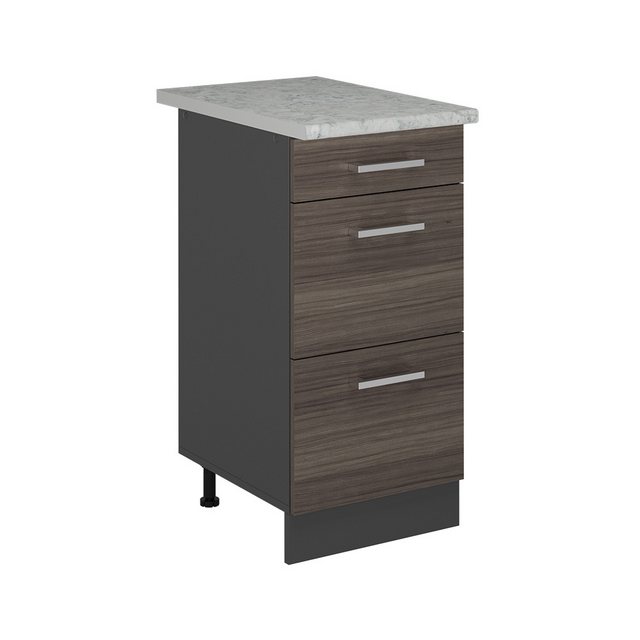 Vicco Unterschrank R-Line, Edelgrau/Anthrazit, 40 cm mit Schubladen, AP Mar günstig online kaufen