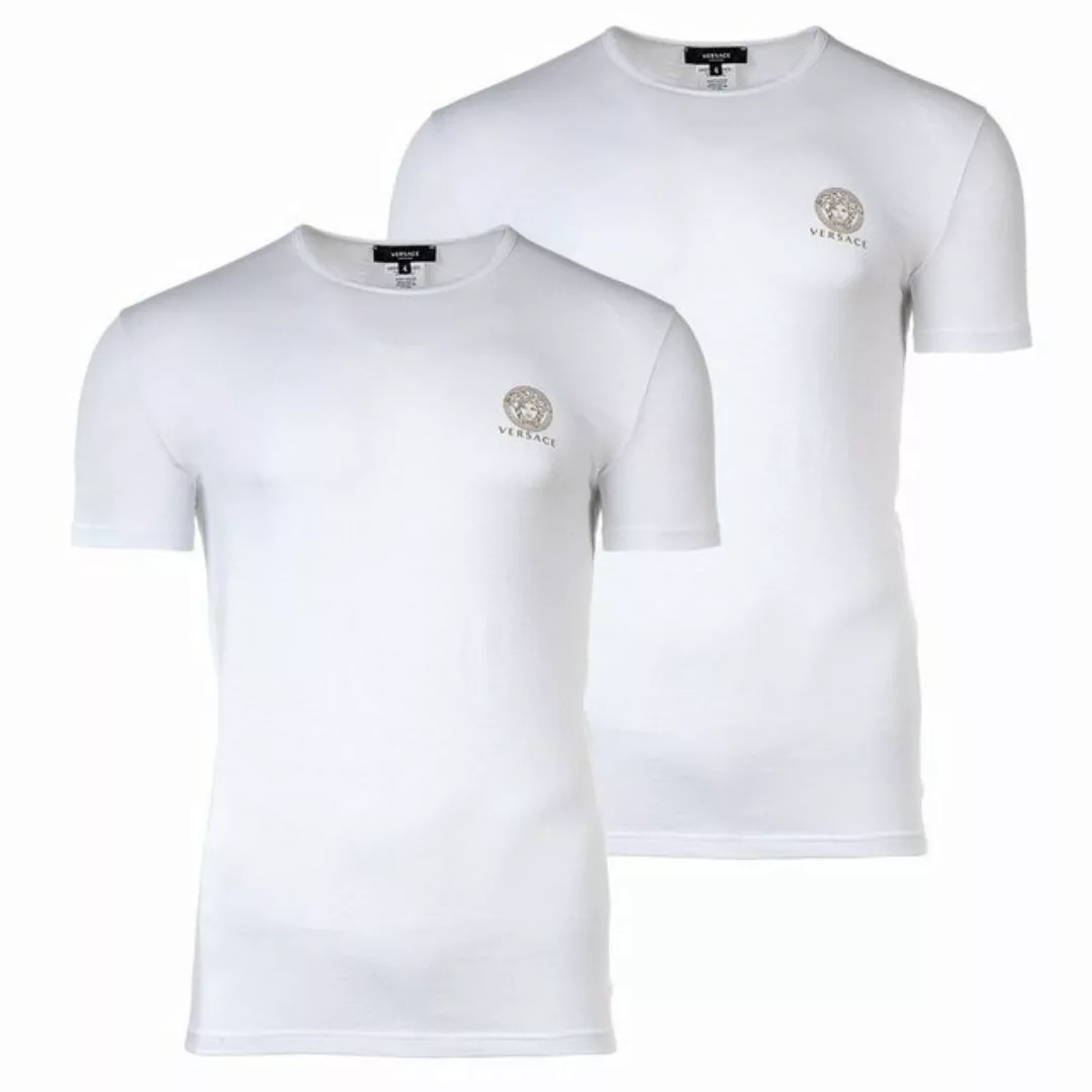 Versace T-Shirt Herren T-Shirt, 2er Pack - Unterhemd, Rundhals günstig online kaufen