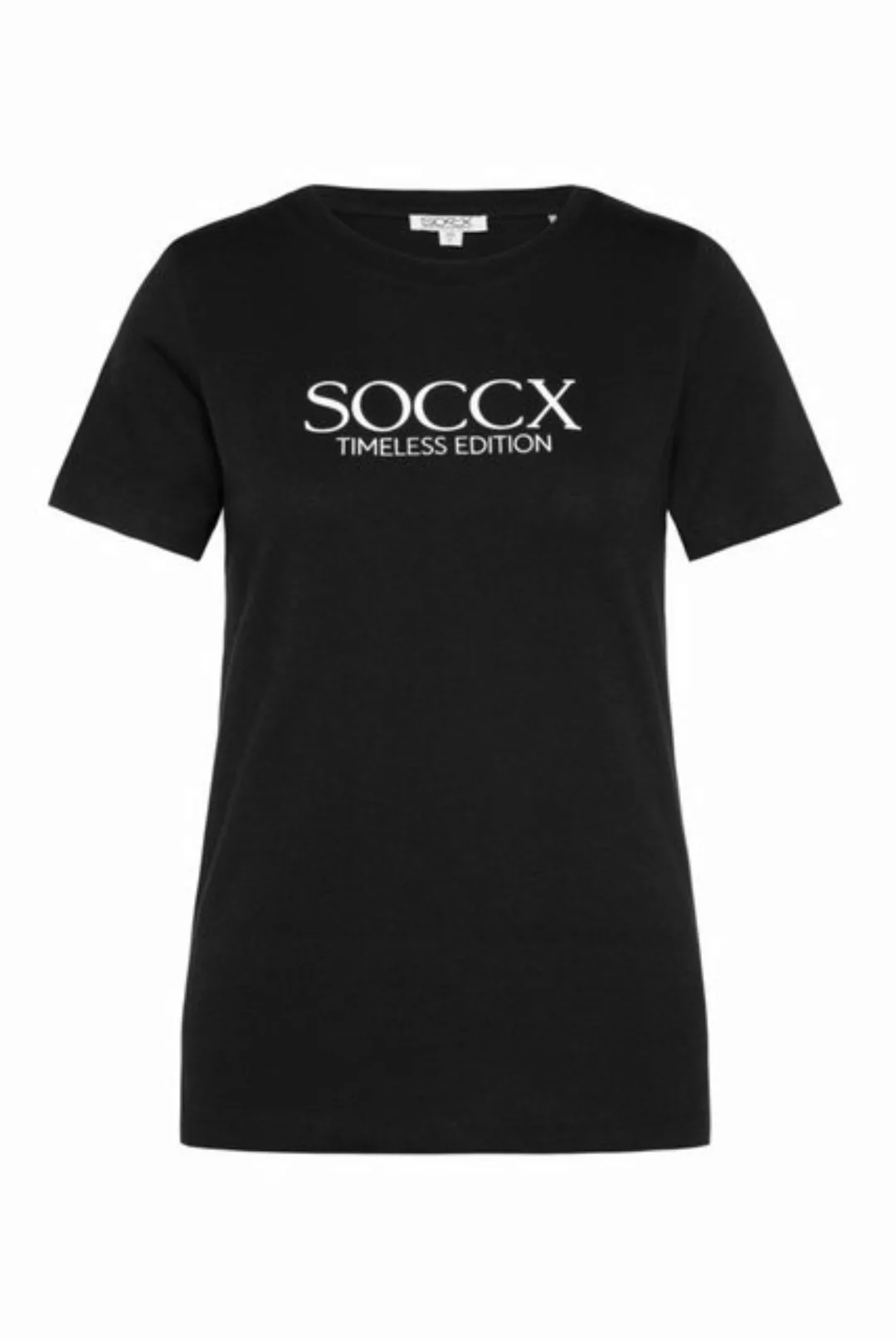 SOCCX Kurzarmshirt Basic T-Shirt mit Logo günstig online kaufen