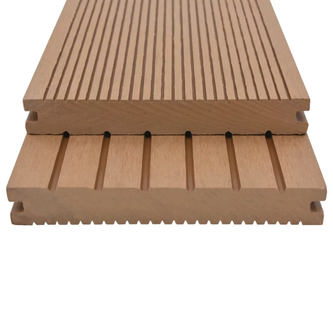 Wpc Massive Terrassendielen Mit Zubehör 10 Mâ² 2,2 M Teak günstig online kaufen