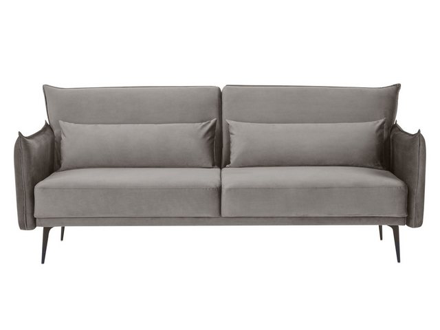 dynamic24 3-Sitzer Oxnard, Sofa Samt Grau günstig online kaufen