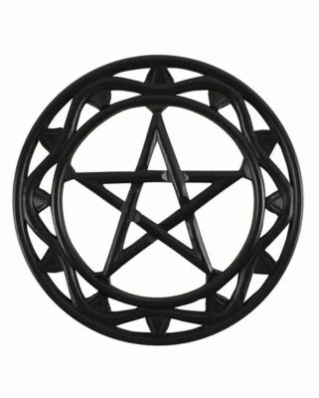 Schwarzes Pentagramm als Wandschmuck Partydeko schwarz günstig online kaufen