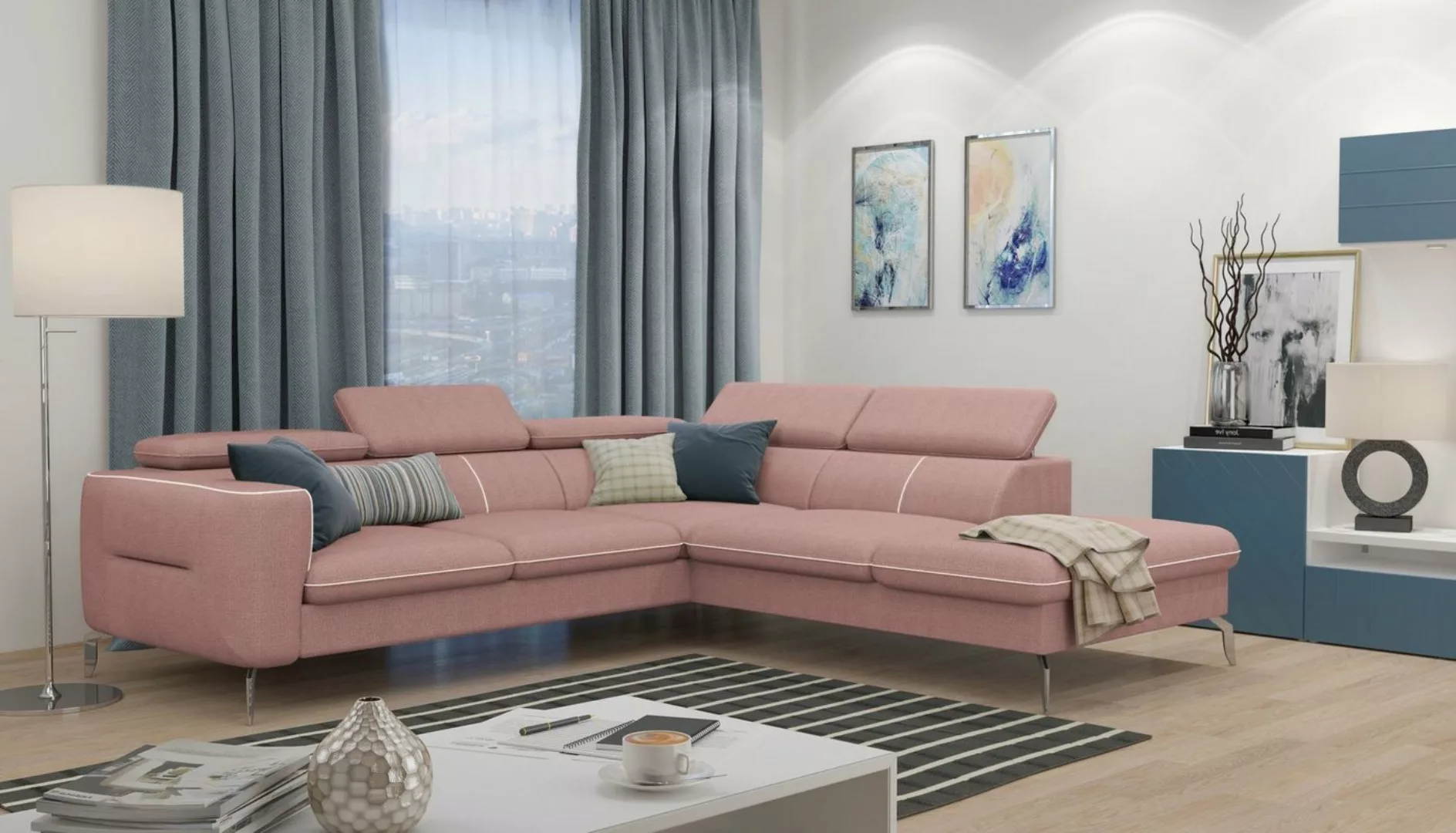 Stylefy Ecksofa Diogo, L-Form, Eckcouch, Kopfteilverstellung günstig online kaufen