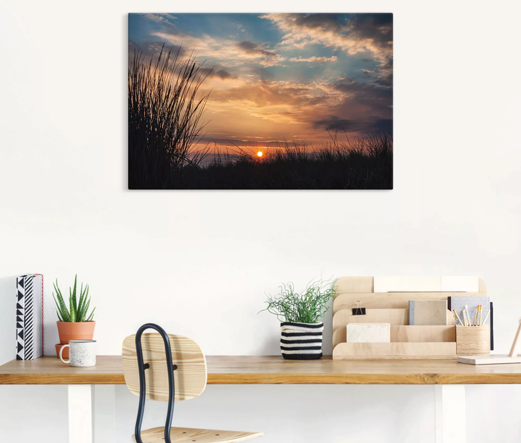 Artland Wandbild »Sonnenuntergang an der Küste Ostsee«, Bilder vom Sonnenun günstig online kaufen