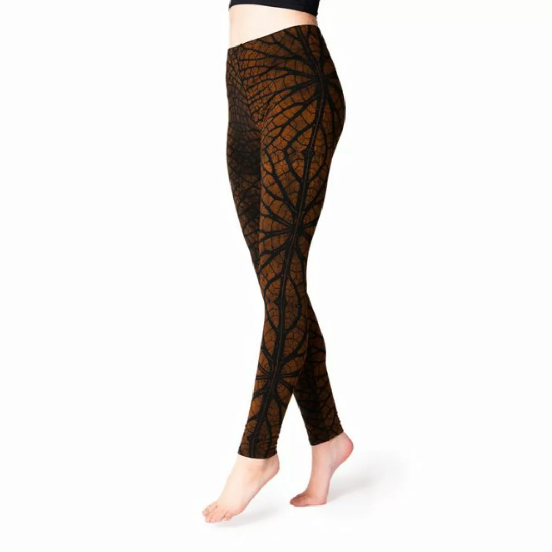 PANASIAM Leggings Unikat Batik Leggings modern mit Blattmuster elastische S günstig online kaufen