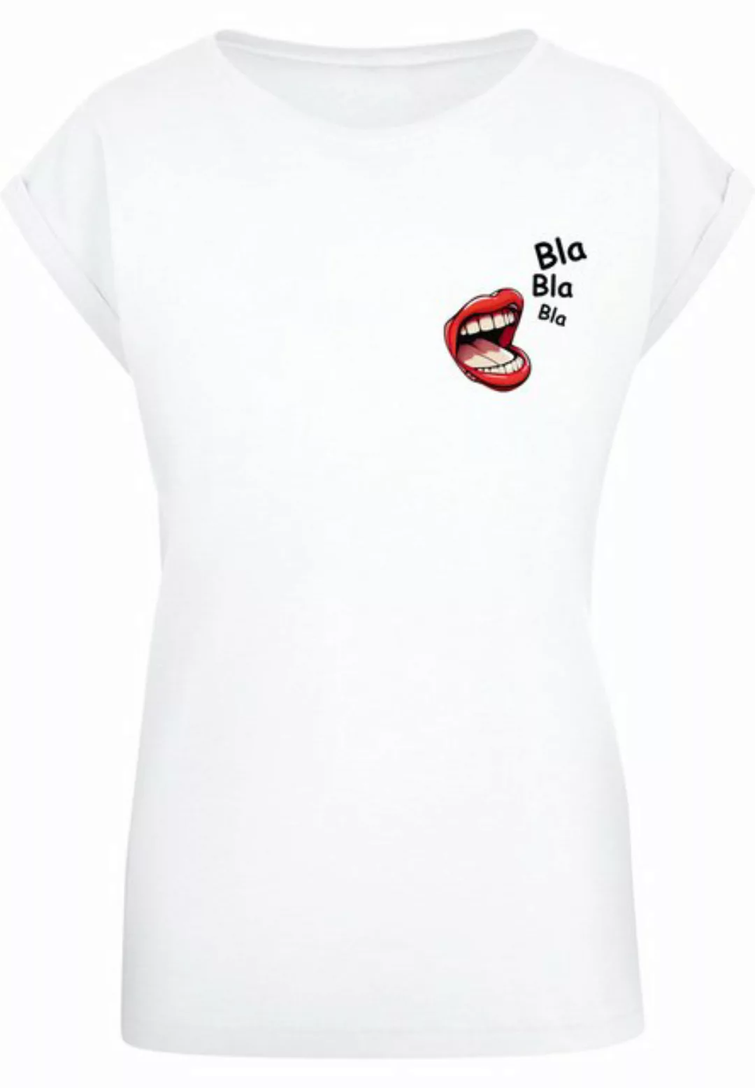 Merchcode T-Shirt Merchcode Damen Ladies Bla Bla Bla Comic Extended Shoulde günstig online kaufen