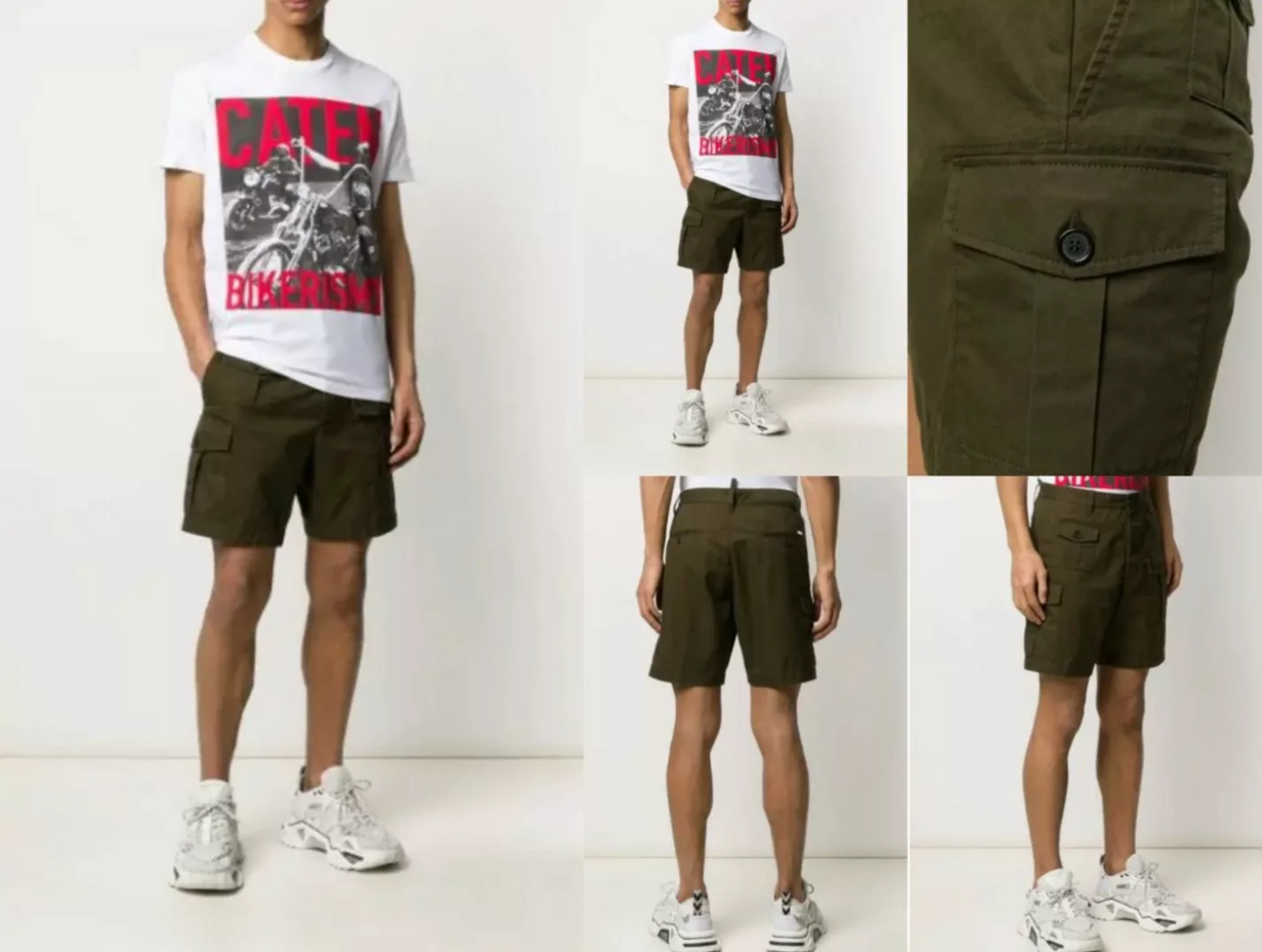 Dsquared2 Shorts DSQUARED2 BERMUDA SHORTS CARGO CHINO GABARDINE KURZE HOSE günstig online kaufen