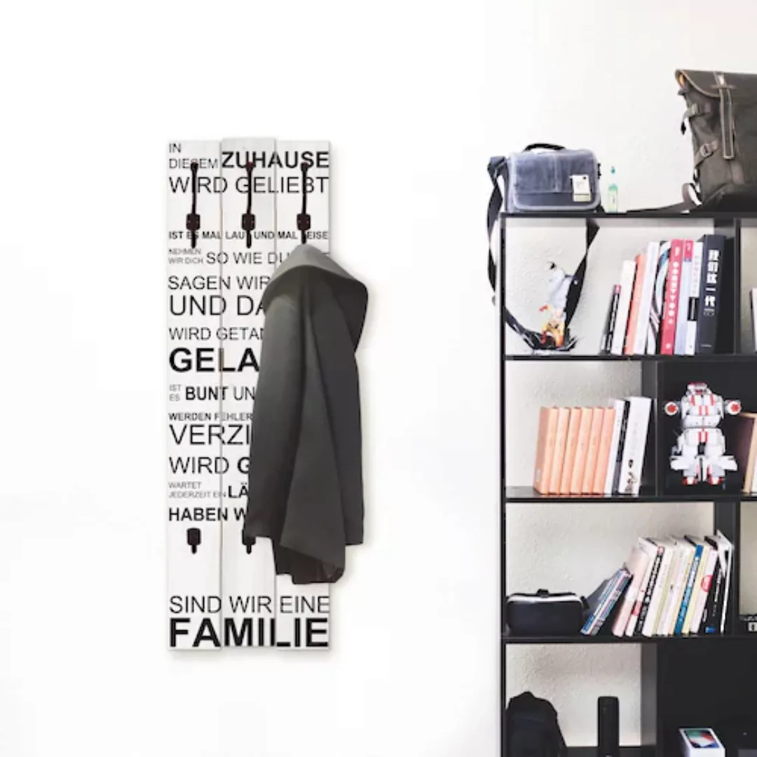 Artland Garderobenleiste »In diesem Zuhause_weiß«, teilmontiert günstig online kaufen