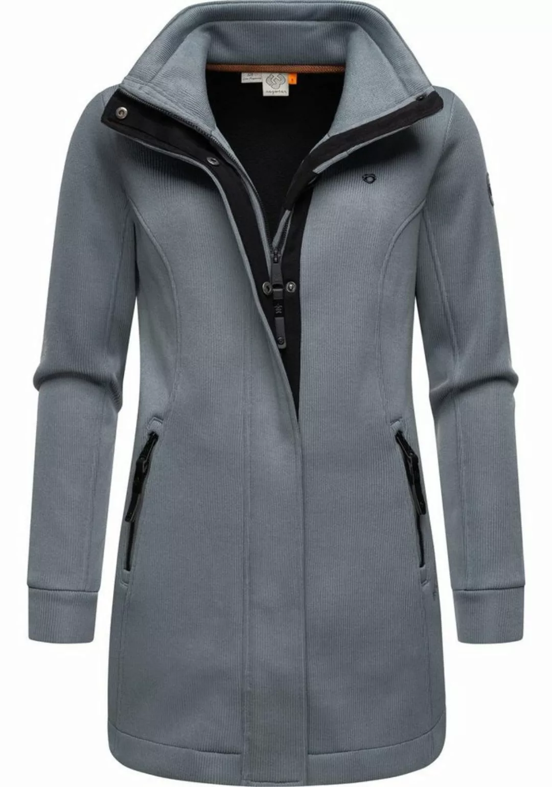 Ragwear Sweatjacke "Letrice Bonded", Elegante Zip-Jacke mit hohem Kragen in günstig online kaufen