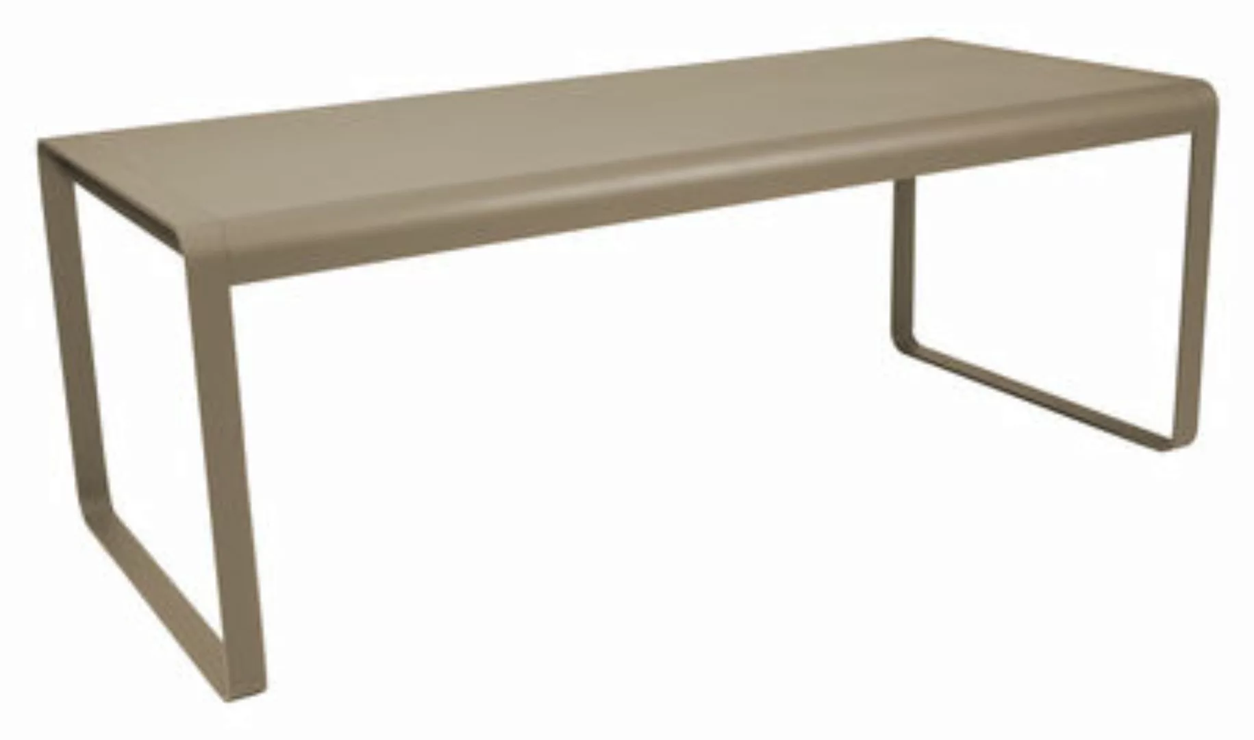 rechteckiger Tisch Bellevie metall beige L 196 cm - Für 8 bis 10 Personen - günstig online kaufen