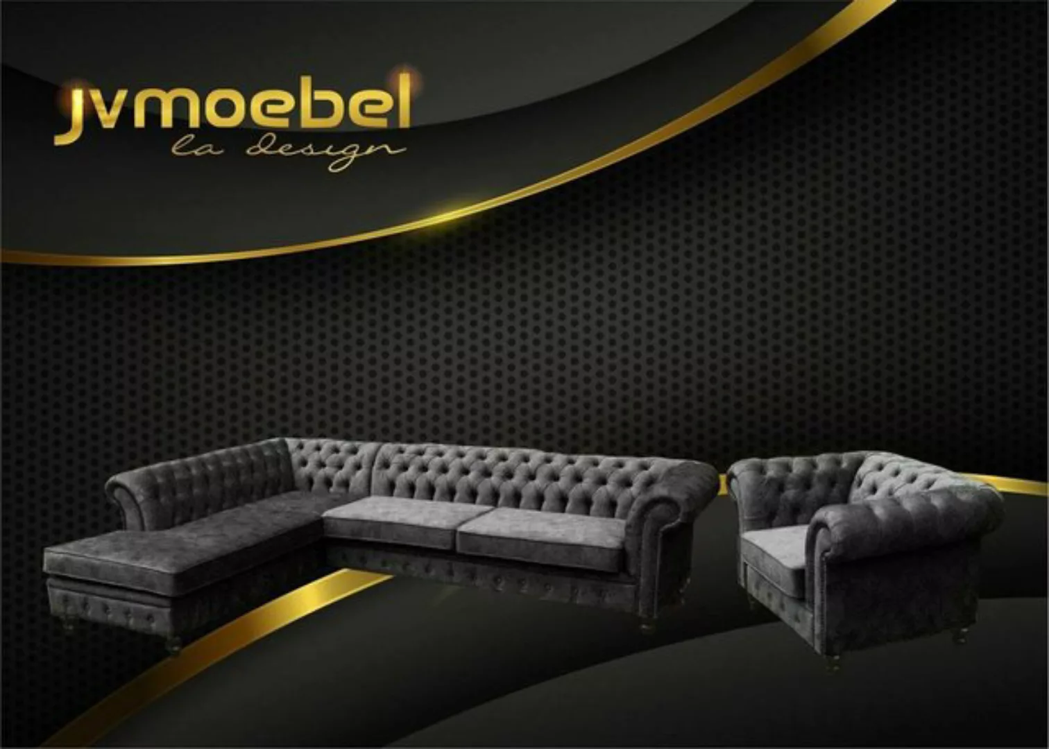 JVmoebel Ecksofa, Ecksofa Sofa Couch Polster Chesterfield Design Luxus Möbe günstig online kaufen