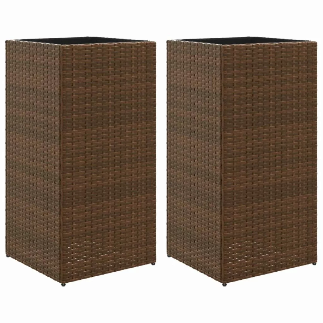 vidaXL Blumentopf Pflanzkübel 2 Stk. Braun günstig online kaufen