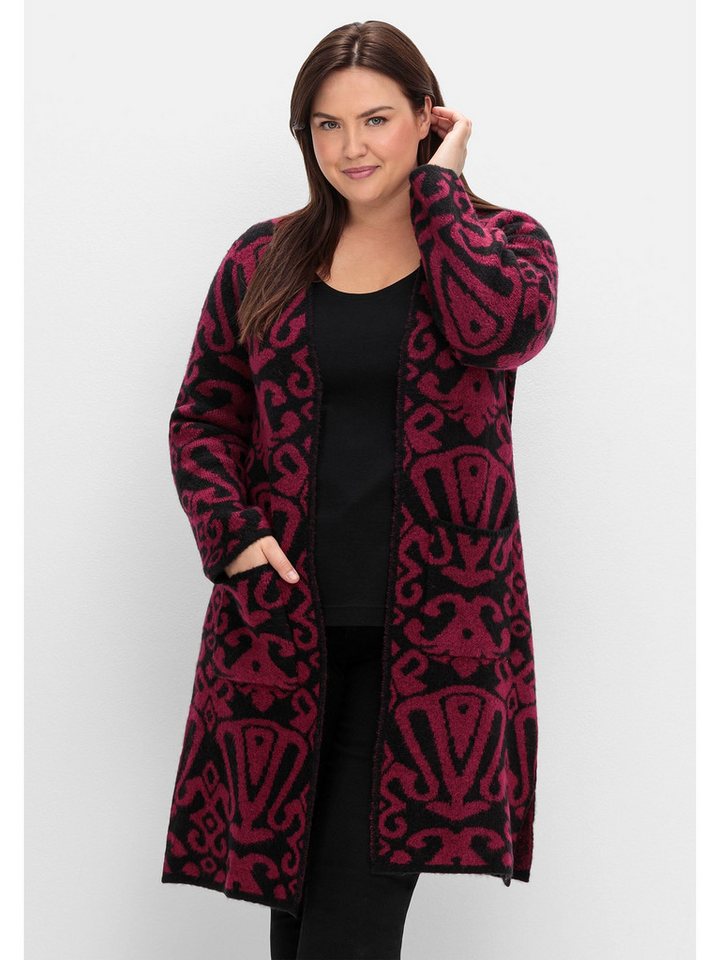 sheego by Joe Browns Longstrickjacke Große Größen in offener Form, mit Jacq günstig online kaufen