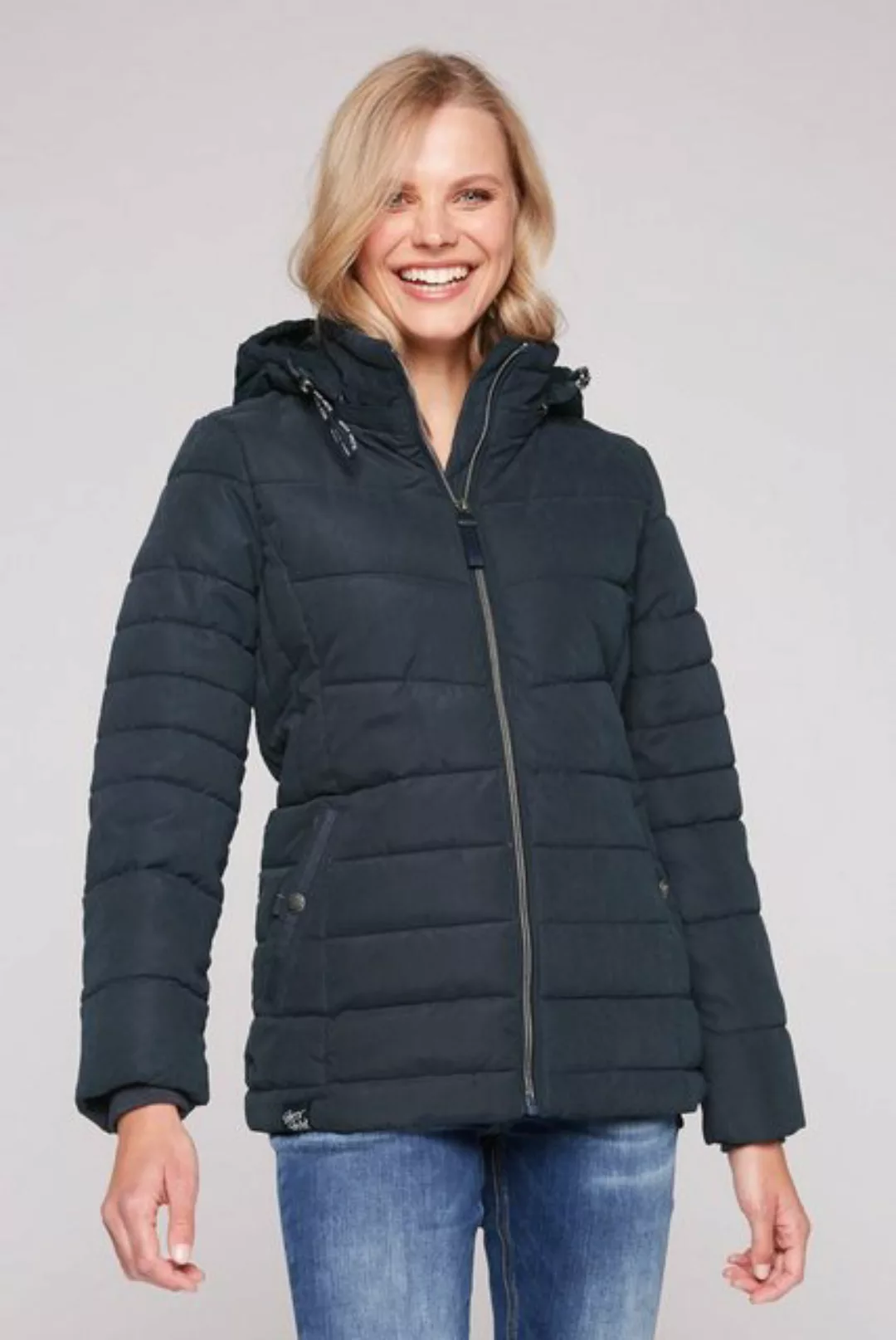 SOCCX Winterjacke mit Plüschfutter im Stehkragen günstig online kaufen