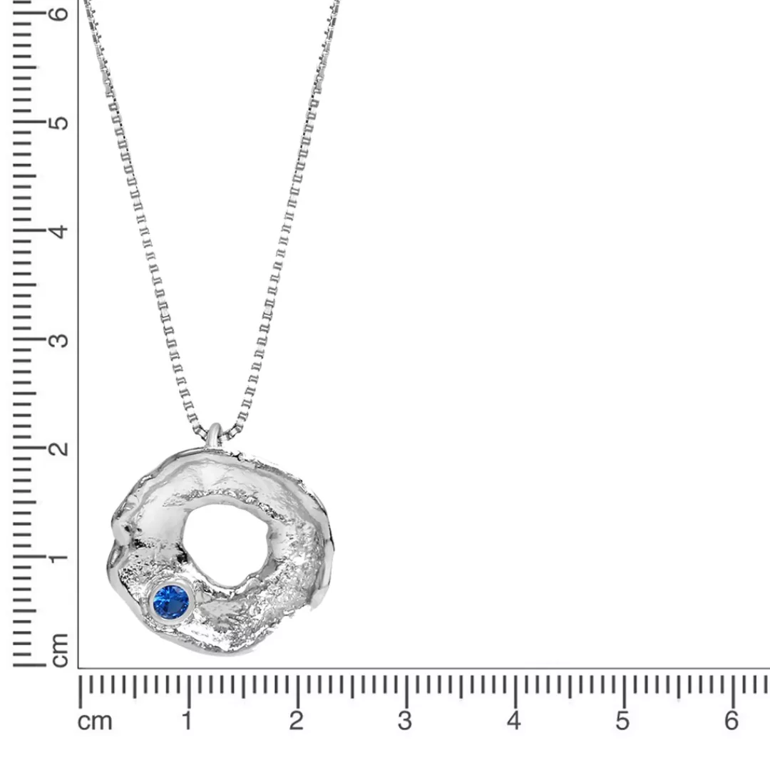 CELESTA Kette mit Anhänger »925 Silber rhodiniert mit blauen Spinell« günstig online kaufen