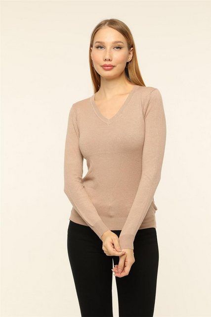 HomeStore Strickpullover KleidV-Ausschnitt Basic T-Shirt Kleid günstig online kaufen