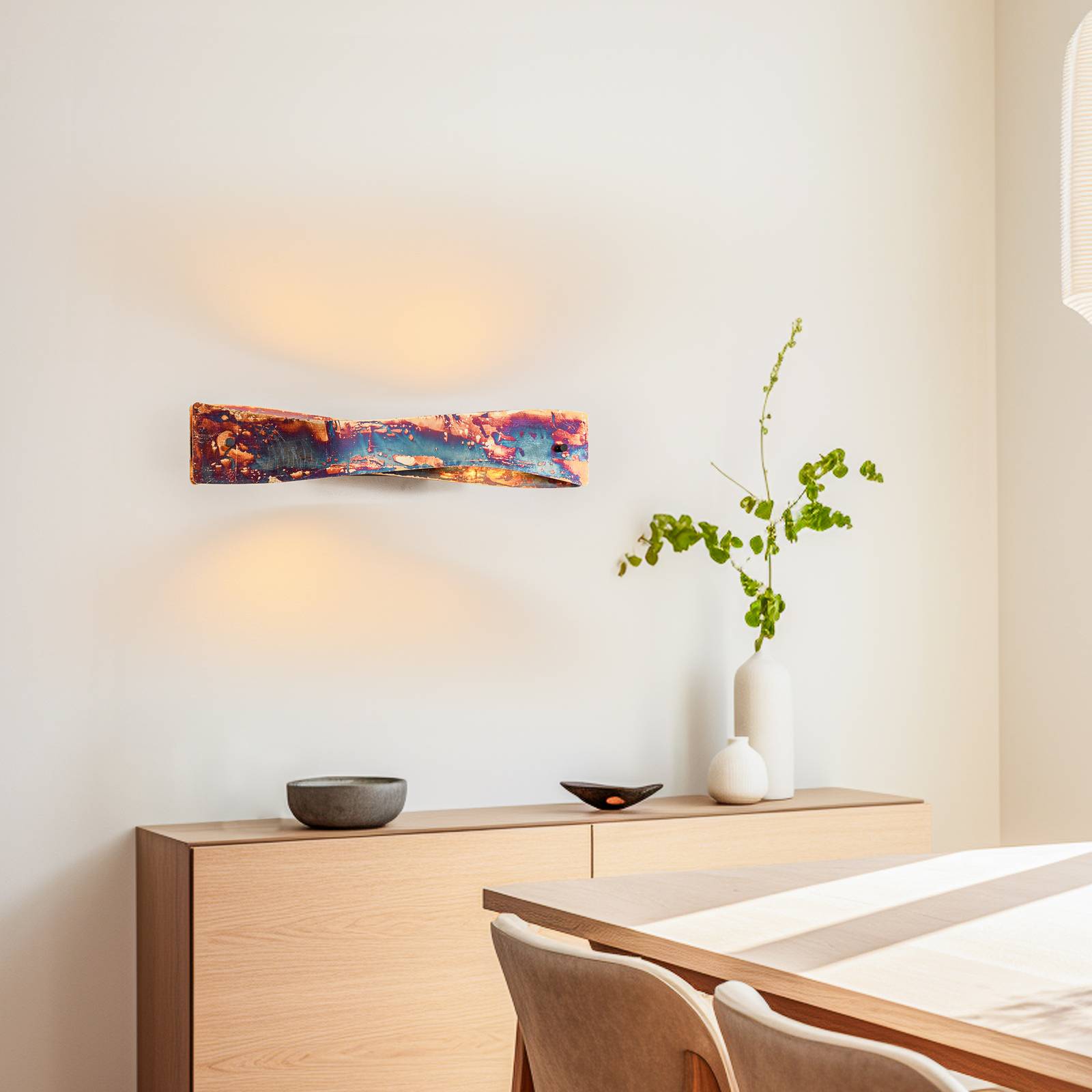 Quitani Baloria LED-Wandleuchte, bunt/oxidiert günstig online kaufen