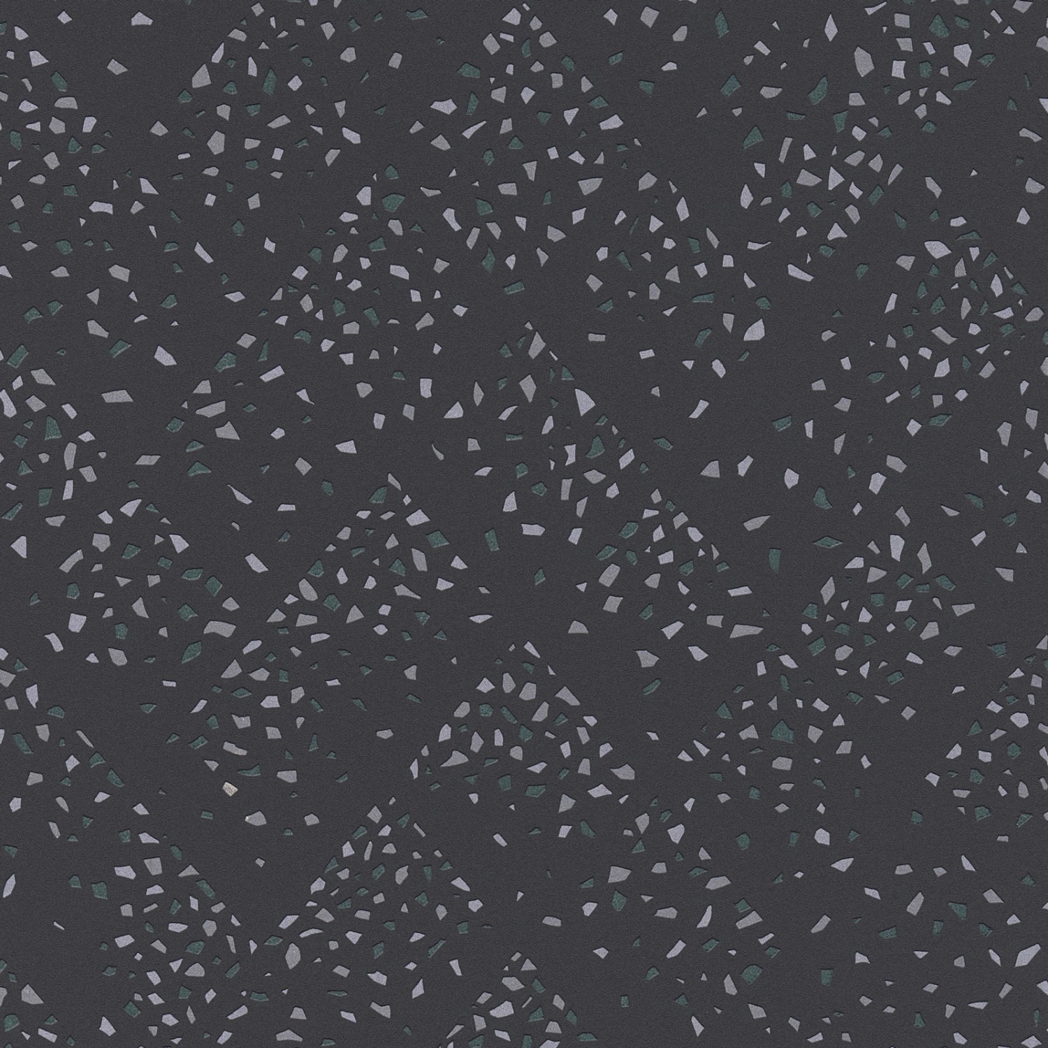 Bricoflor Confetti Vliestapete Schwarz Moderne Tapete in Terrazzo Optik in günstig online kaufen