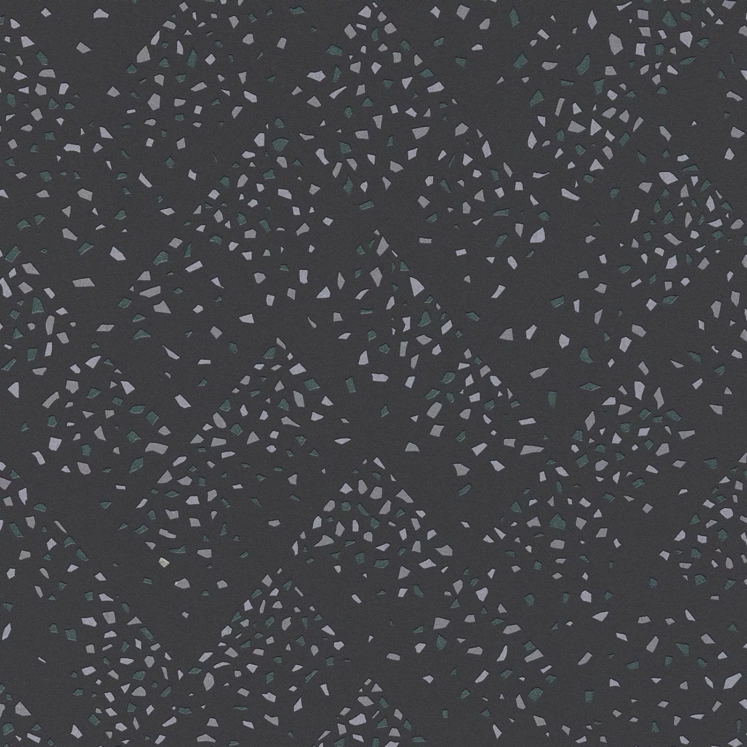 Bricoflor Confetti Vliestapete Schwarz Moderne Tapete in Terrazzo Optik in günstig online kaufen