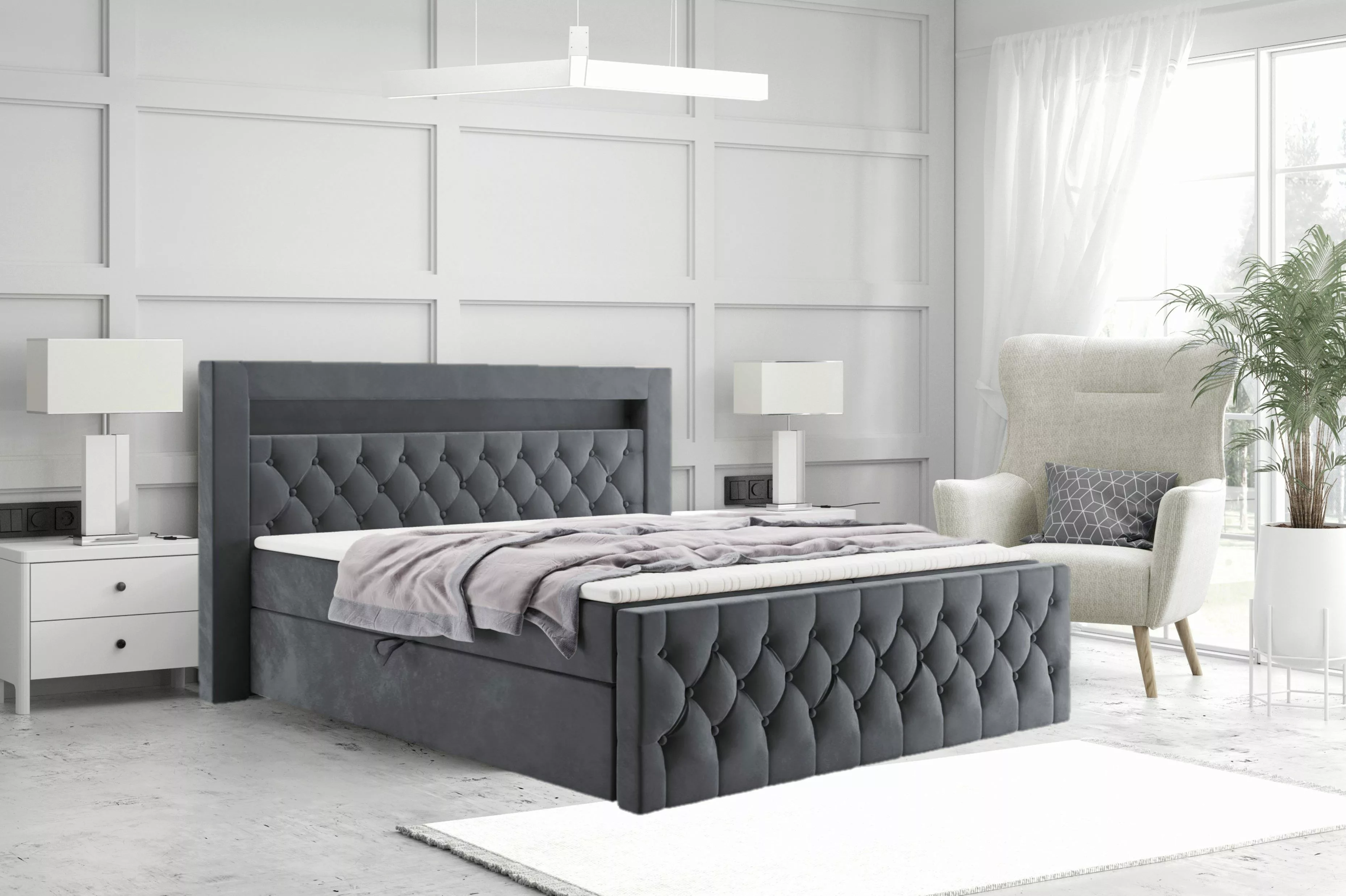 Labett Boxspringbett GOLD 9 mit LED, günstig online kaufen