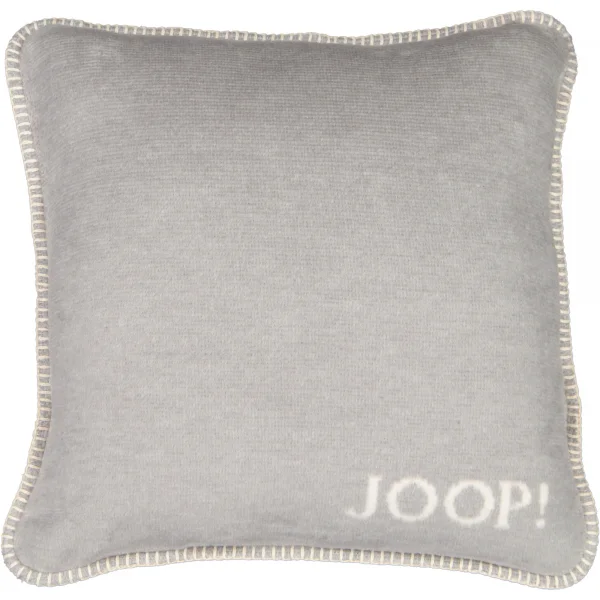 JOOP! Kissenhülle Melange-Doubleface - Größe: 50x50 cm - Farbe: Silber-Natu günstig online kaufen