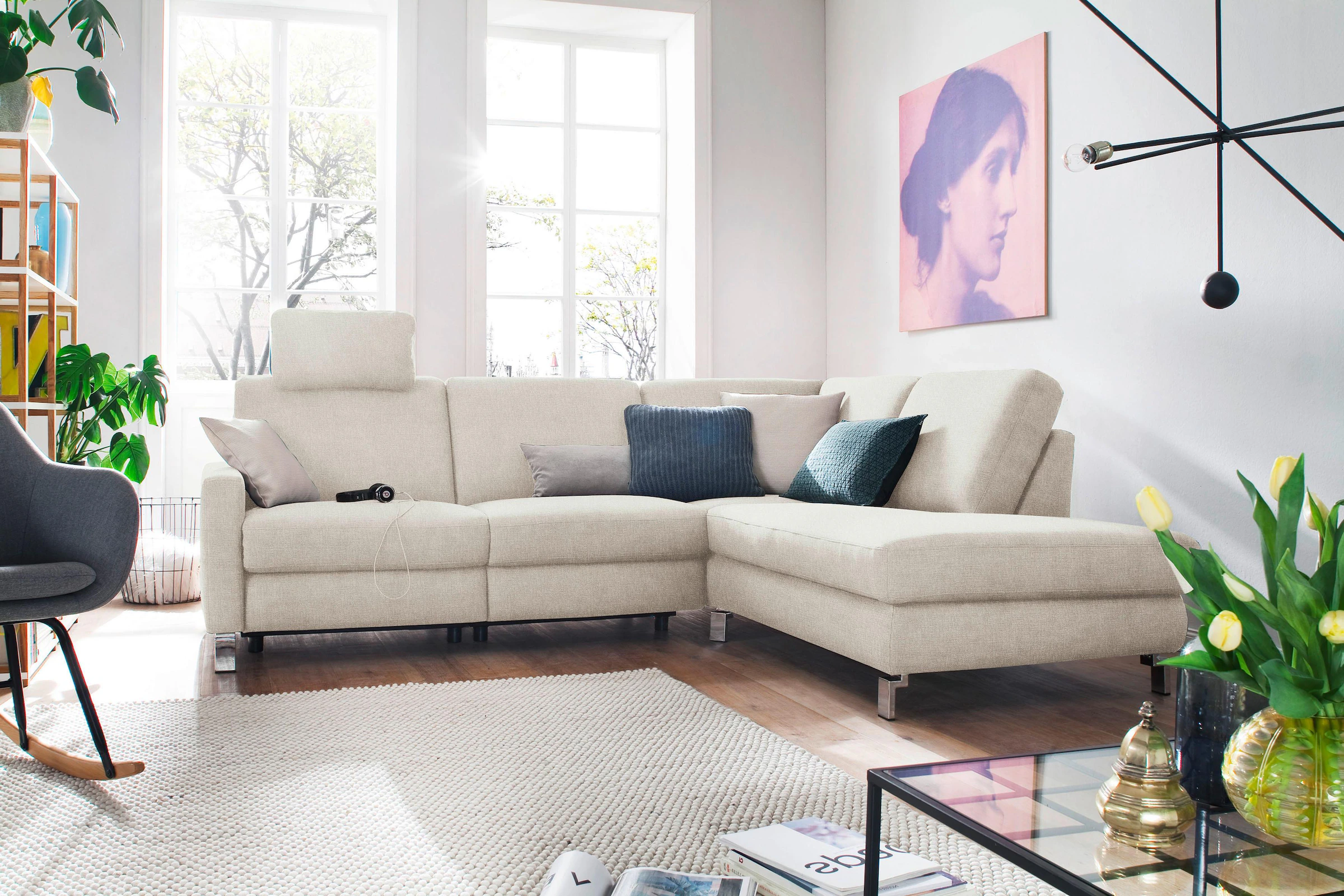 3C Candy Ecksofa »Mainau modern und elegant, mit gutem Sitzkomfort, L-Form« günstig online kaufen