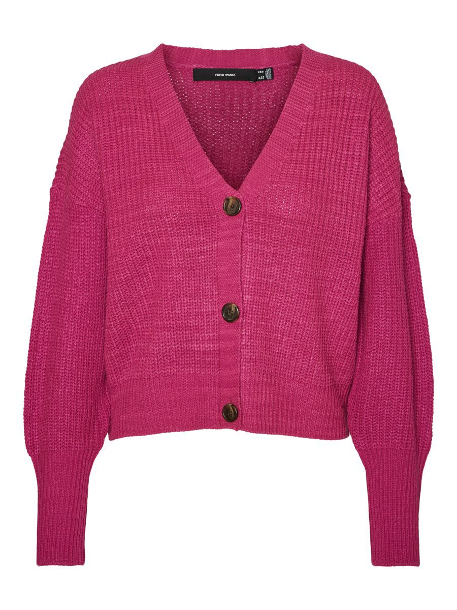 VERO MODA Volumenärmel Strickjacke Damen Violett günstig online kaufen