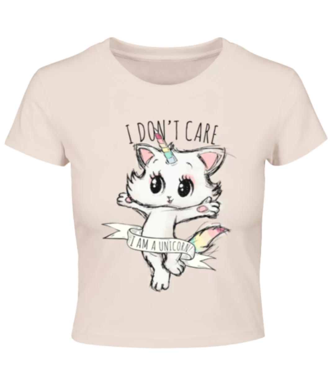 I Dont Care Unicorn · Crop T-Shirt günstig online kaufen