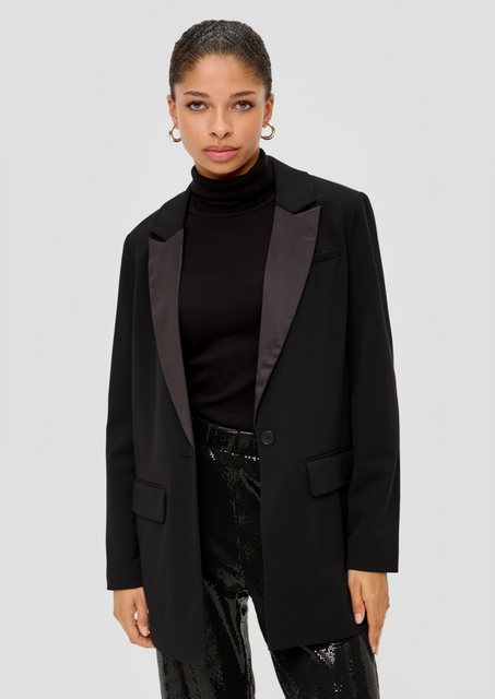 QS Jackenblazer Blazer mit Satin-Kragen günstig online kaufen