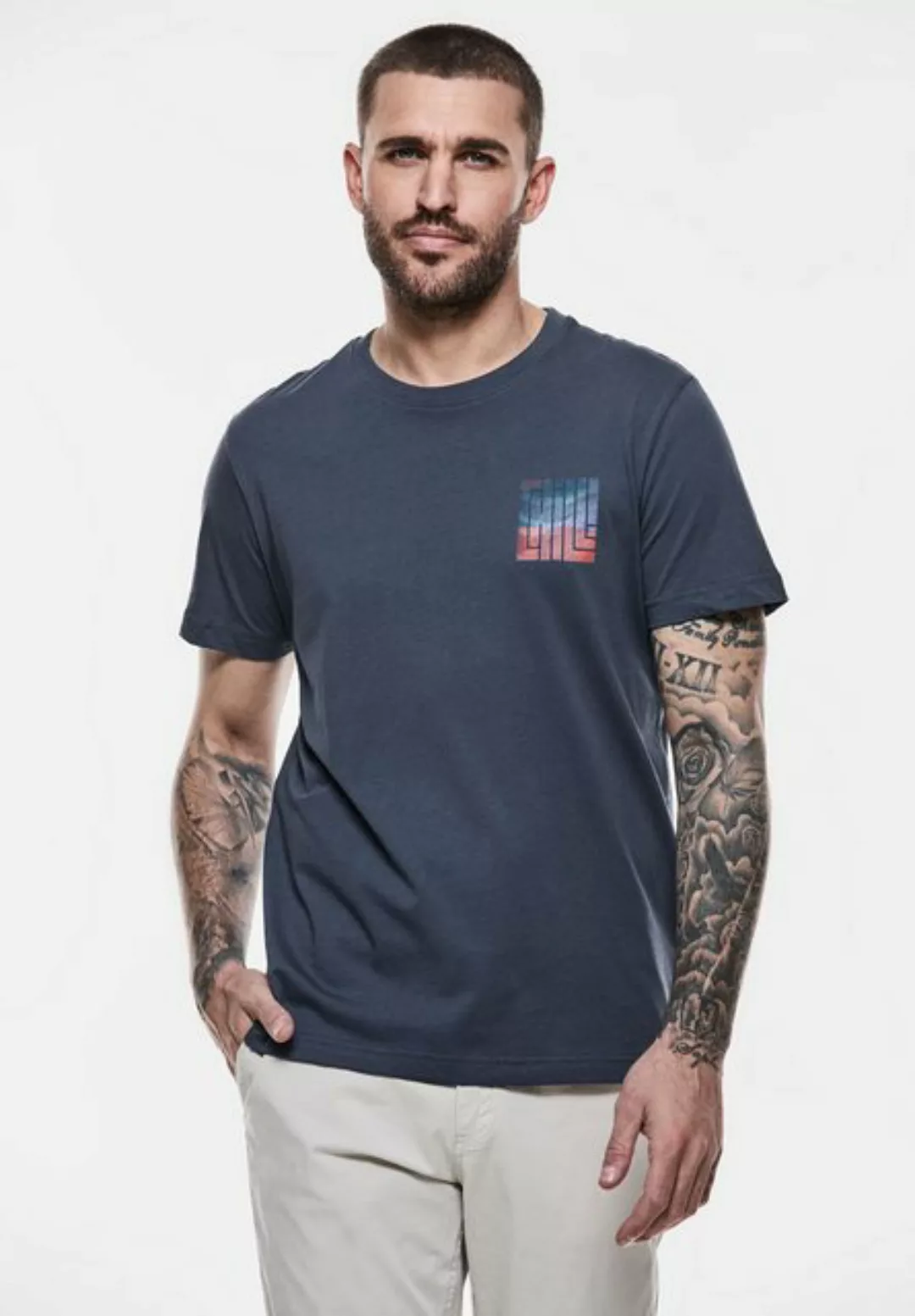 STREET ONE MEN T-Shirt aus reiner Baumwolle günstig online kaufen