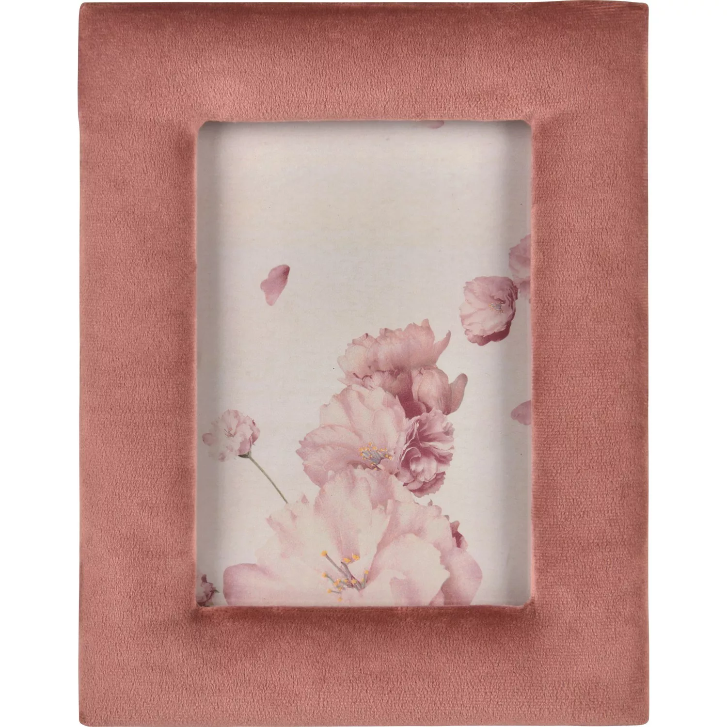 Bilderrahmen Blush Bordeaux MDF Samtoptik 13 cm x 18 cm Rosa günstig online kaufen