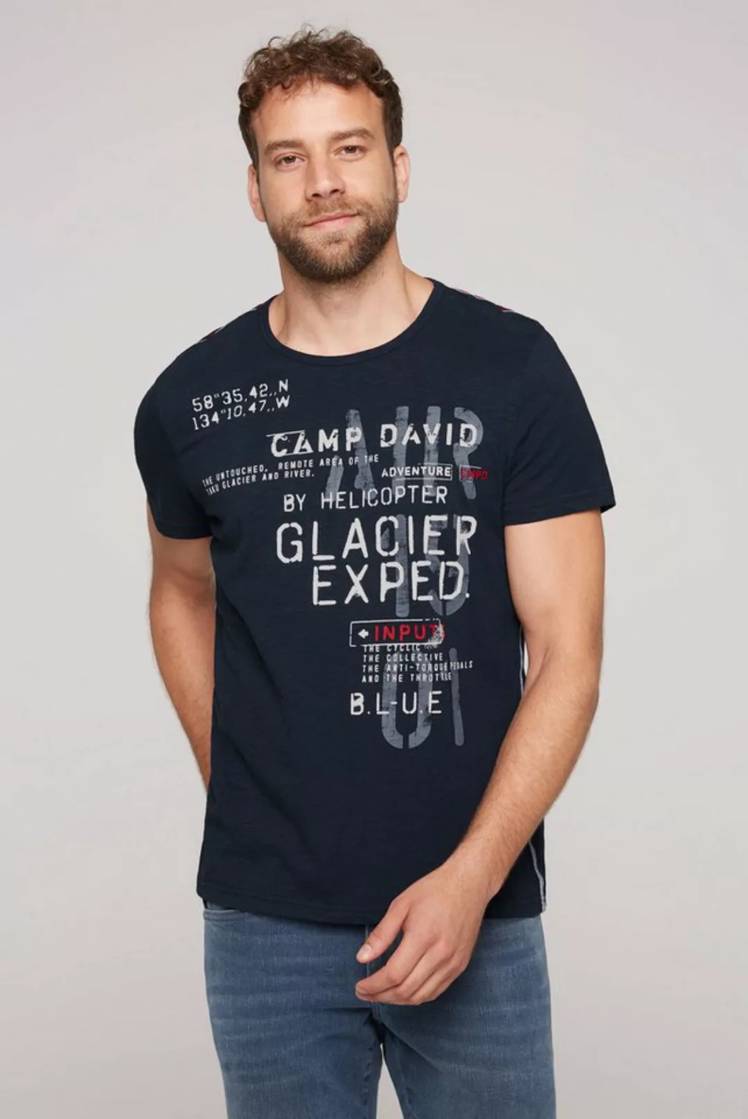 CAMP DAVID T-Shirt T-Shirt HELI FLIGHT Kurzarmshirt (1-tlg) günstig online kaufen