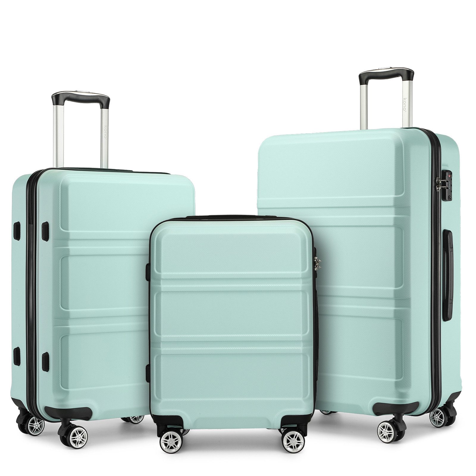 KONO Hartschalen-Trolley mit TSA-Schloss - Reisekoffer günstig online kaufen