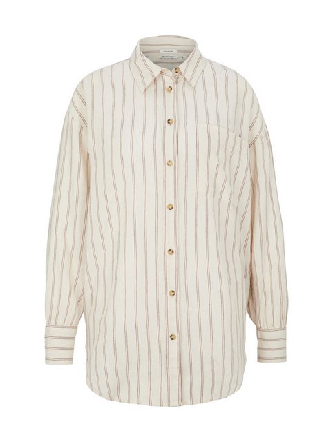 TOM TAILOR Blusentop oversized linen mix shirt günstig online kaufen