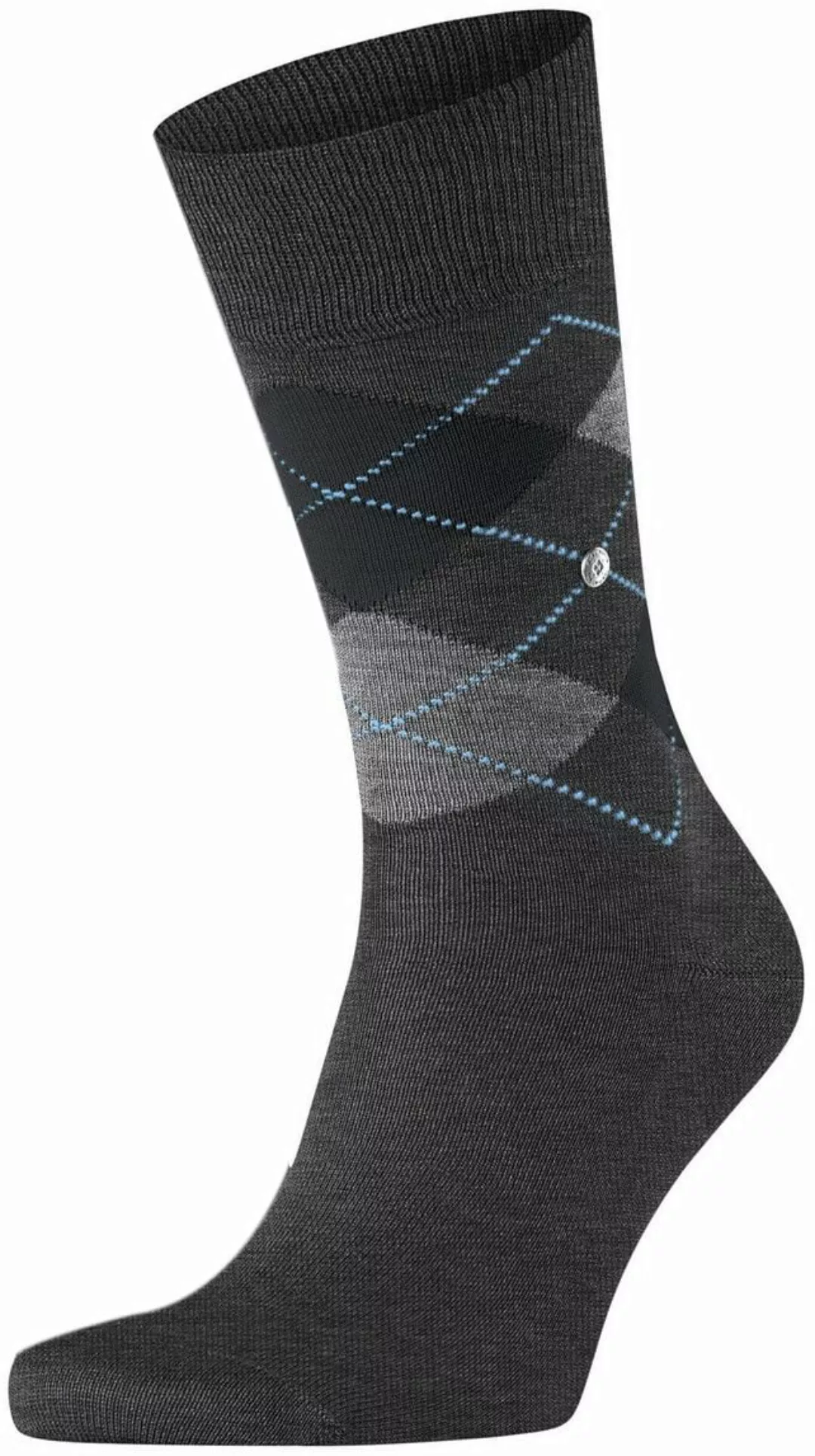 Burlington Manchester Socken Kariert Anthrazit 3095 - Größe 40-46 günstig online kaufen