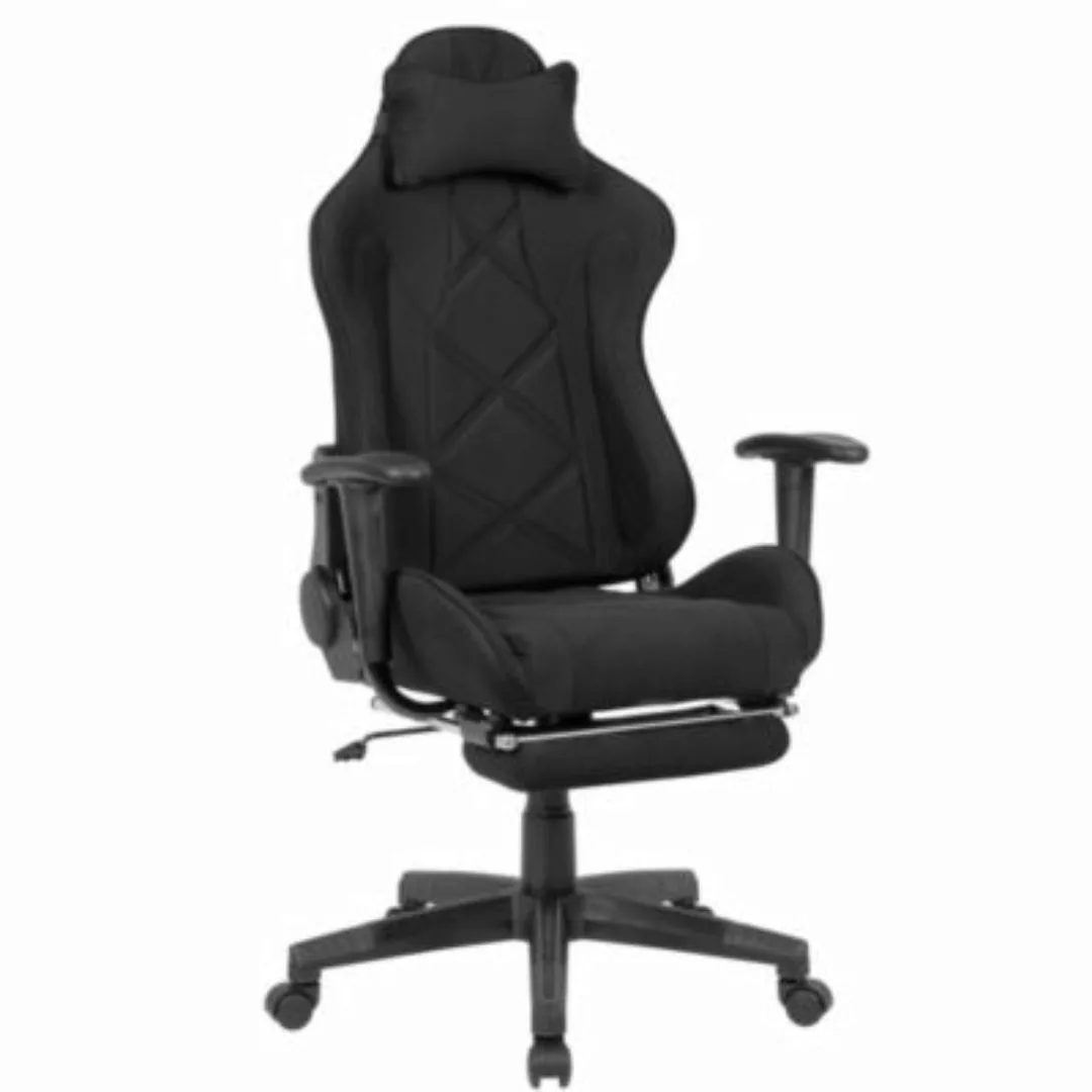 FineBuy Gaming-Stuhl 36 x 45 cm Sitzfläche Bezung aus Stoff schwarz günstig online kaufen