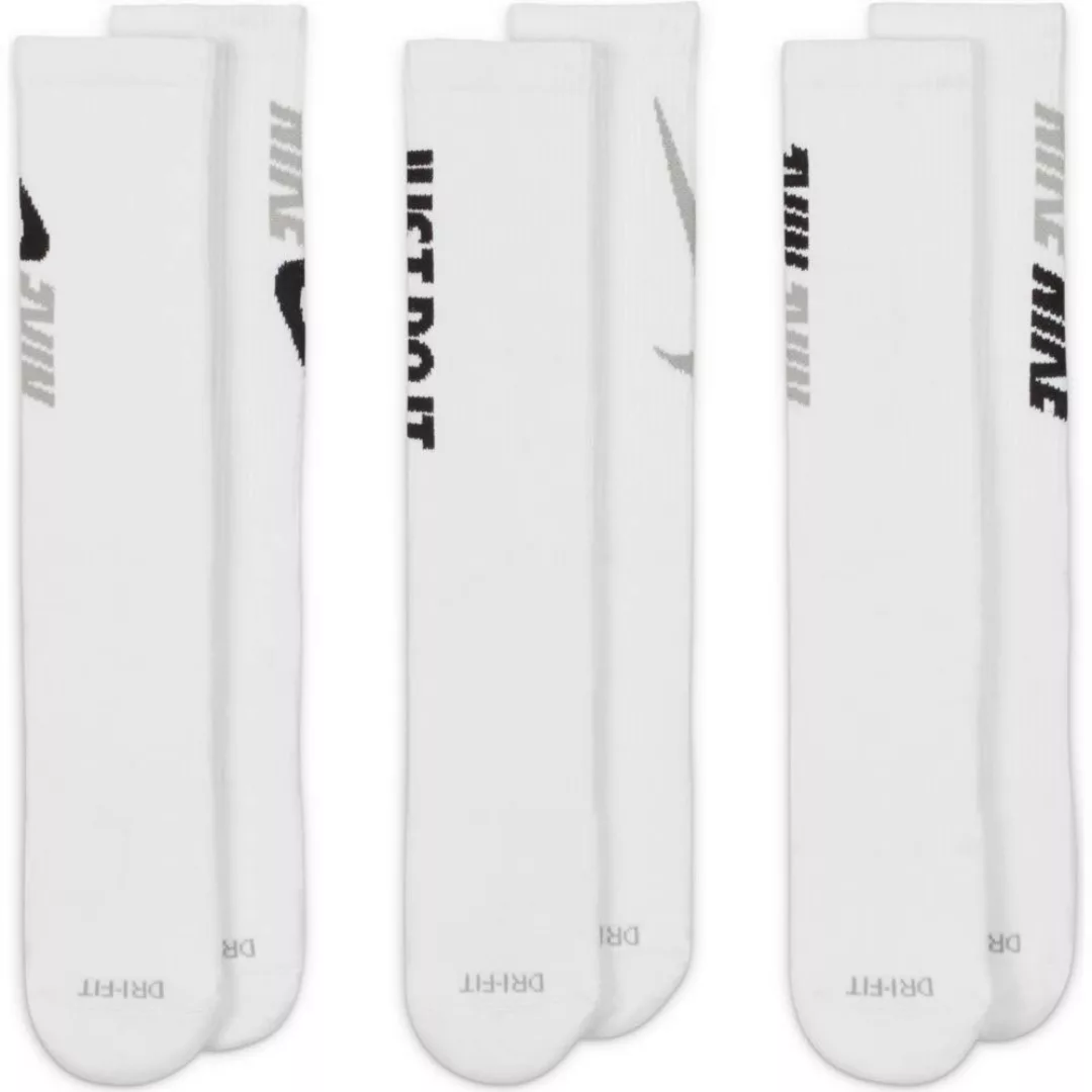 Nike Everyday Plus Cushioned Socken 3 Paare EU 42-46 White / Lt Smoke Grey günstig online kaufen